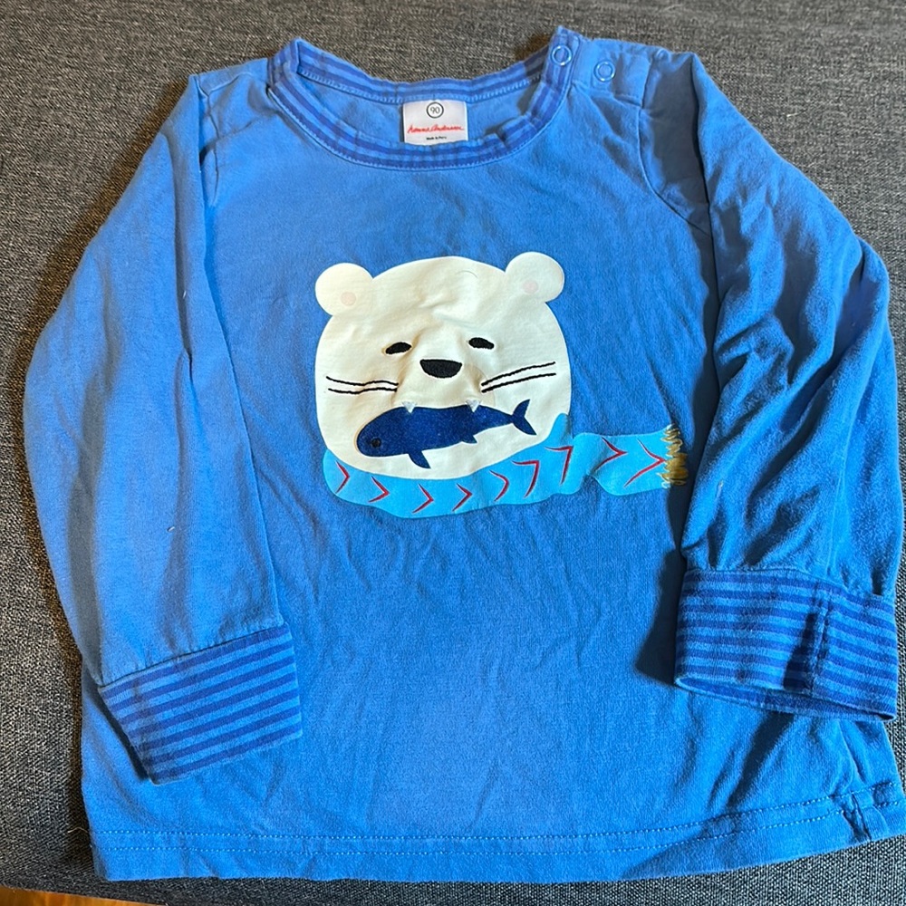 Hanna Andersson Polar Bear Tshirt unisex size 90